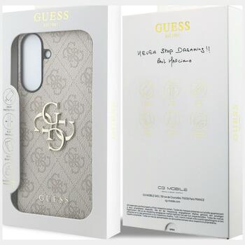 Case Guess Leather 4G Metal Logo Aizsargapvalks priekš Samsung Galaxy A37 5G / rozā (GUHCSA374GMGPI)