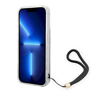 Guess GUOHCP14LH4STW Hardcase 4G Print Strap Aizsargapvalks priekš iPhone 14 Pro 6,1