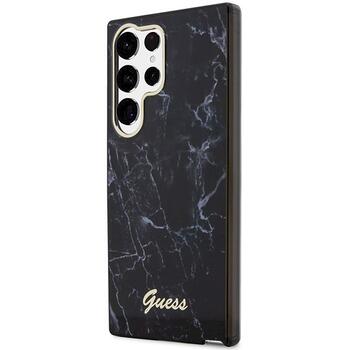 Guess GUHCS23LPCUMAK Marble Hardcase Защитный чехол для S23 Ultra S918 / чёрный (GUHCS23LPCUMAK)