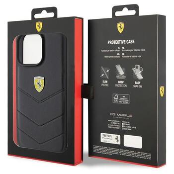 Ferrari Quilted Metal Logo Back Case Защитный Чехол для Apple iPhone 15 Pro Max (FEHCP15XRDUK)