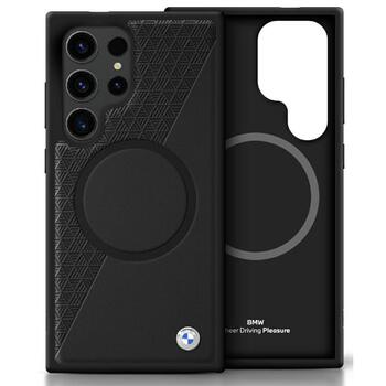 BMW Leather Half Textured MagSafe Case Чехол для Samsung Galaxy S25 Ultra (BMHMS25L23RTPK)