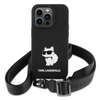 Karl Lagerfeld Crossbody Silicone Choupette Back Case Защитный Чехол для Apple iPhone 15 (KLHCP15SSCBSCNK)