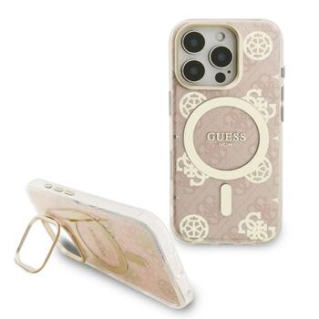 Guess PC/TPU Electroplated Stand Camera Frame MagSafe Case with Interchangeable Backgrounds for iPhone 16 / Pro (GUBPSBHMP16LF4P05)