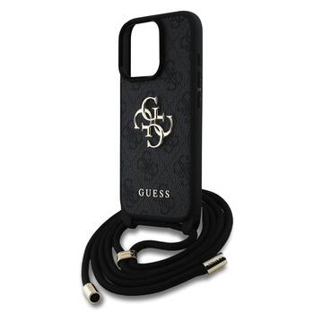 Guess GUHCP16LP4GMGCRK PU 4G Metal Logo Crossbody Strap Maciņš priekš Apple iPhone 16 Pro (GUHCP16LP4GMGCRK)