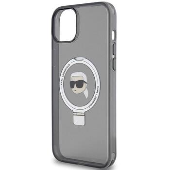 Karl Lagerfeld KLHMP15MHMRSKHK Ring Stand Karl He Aizsargapvalks priekš iPhone 15 Plus/14 Plus 6.7