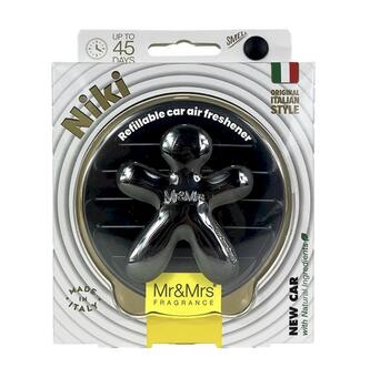 Mr&Mrs Fragrance Niki Big Titanium Chrome Автомобильный Ароматизатор New Car (8053288297978)