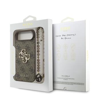 Guess PU 4G Metal Logo Strap Case Aizsargapvalks priekš Apple iPhone 17 Air (GUHCP17MP4GMGSW)