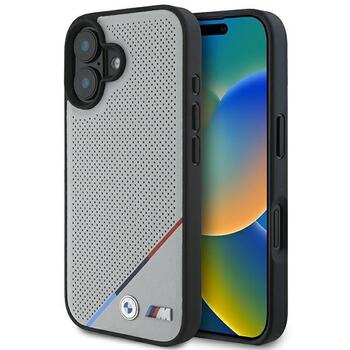 BMW M Perforated Tricolor Line MagSafe Защитный Чехол для Apple iPhone 16 (BMHMP16S23PUPDG)