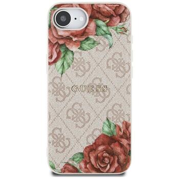 Guess 4G Flowers Print MagSafe Aizsargapvalks priekš iPhone 16e / 17e / rozā (GUHMPSE4P4ROPEMCP)