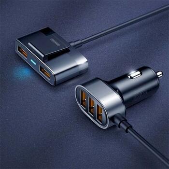 Joyroom JR-CL03 Car Charger 5-in-1 U+U+U+U+U Automašīnas lādētājs 31W / melns (JR-CL03-BLK)