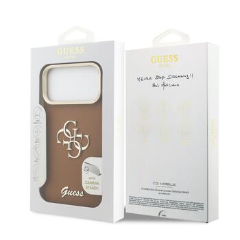 Guess PU Grained 4G Logo Stand Camera Frame Case Чехол для Apple iPhone 17 Pro Max (GUHCP17XPCS4GSW)