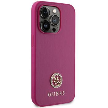 Guess Strass Metal Logo Back Case Защитный Чехол для Apple iPhone 15 Pro Max (GUHCP15XPS4DGPP)