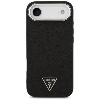 Case Guess Glitter Triangle Logo MagSafe Защитный чехол для iPhone Air / чёрный (GUHMP17MPFGTSCMK)
