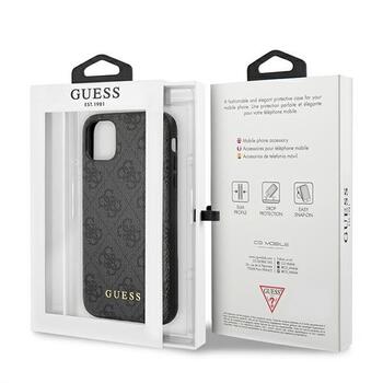 Guess GUHCN61G4GFGR Hardcase 4G Metal Gold Logo Aizsargapvalks priekš iPhone 11 6,1