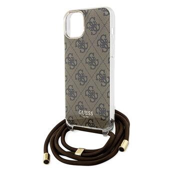 Guess GUHCP15SHC4SEW Crossbody Cord 4G Print Aizsargapvalks priekš iPhone 15 / 14 / 13 6.1