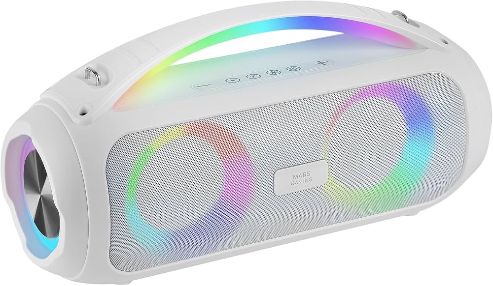 Mars Gaming MSPULSEW Portatīvais ballīšu skaļrunis stereo 50W 5000mAh / balta (MSPULSEW)