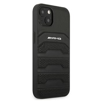 AMG AMHCP13SGSEBK Back Case Кожанный Чехол для телефона Apple iPhone 13 Mini Черный (AMHCP13SGSEBK)