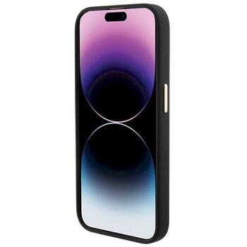 Guess GUHCP15XM4DGPK Silicone Logo Strass 4G Aizsargapvalks priekš iPhone 15 Pro Max 6.7