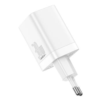 Baseus Super Si PD  Зарядное Устройство 30W /  1x USB-C / 1x USB (BRA012292)