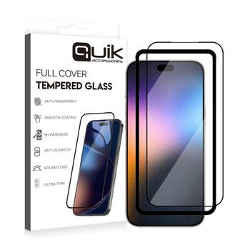 Quik Accessories Full Cover Tempered Glass Защитное Стекло для Apple iPhone 17 Pro Max (QK-TG-IPH-17-PRM)