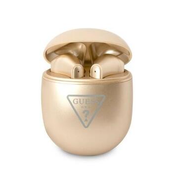 Guess Bluetooth headphones GUTWST82TRDTWS + docking station Беспроводные наушники / золотой/золотой Triangle Logo (GUTWST82TRD)