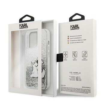Karl Lagerfeld KLHCP13XGCFS Liquid Glitter Choupette F Aizsargapvalks priekš iPhone 13 Pro Max 6,7