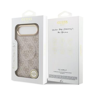 Guess PU Leather 4G Gold Frame MagSafe Case Aizsargapvalks priekš iPhone Air / rozā (GUHMP17MP4MSEGCP)