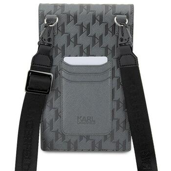 Karl Lagerfeld Torebka KLWBSAKHPCG Saffiano Monogram Choupette Telefona maciņš / sudraba (KLWBSAKHPCG)