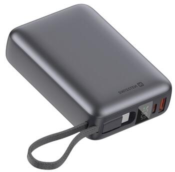 Swissten Power Bank 20000 mAh 45W со встроенным кабелем USB-C (22013976)