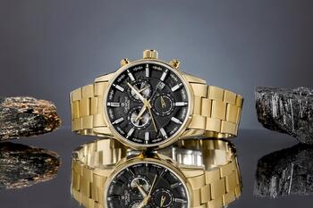 Giewont Chronograph Sapphire Vīriešu pulkstenis GW4580-B4 / zelta/melns (GW4580-B4)