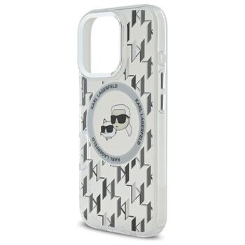 Karl Lagerfeld Hard IML Monogram Karl&Choupette Head MagSafe Case Чехол для Apple iPhone 16 Pro (KLHMP16LHMCKMHT)