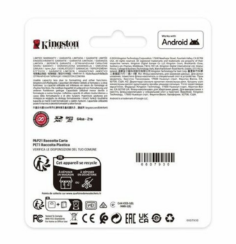 Kingston Canvas Select Plus Gen3 Карта памяти 512 ГБ / microSDXC (SDCS3/512GB)