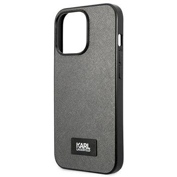 Karl Lagerfeld KLHCP13XSFMP2DG Saffiano Plaque Hardcase Aizsargapvalks priekš iPhone 13 Pro Max 6,7