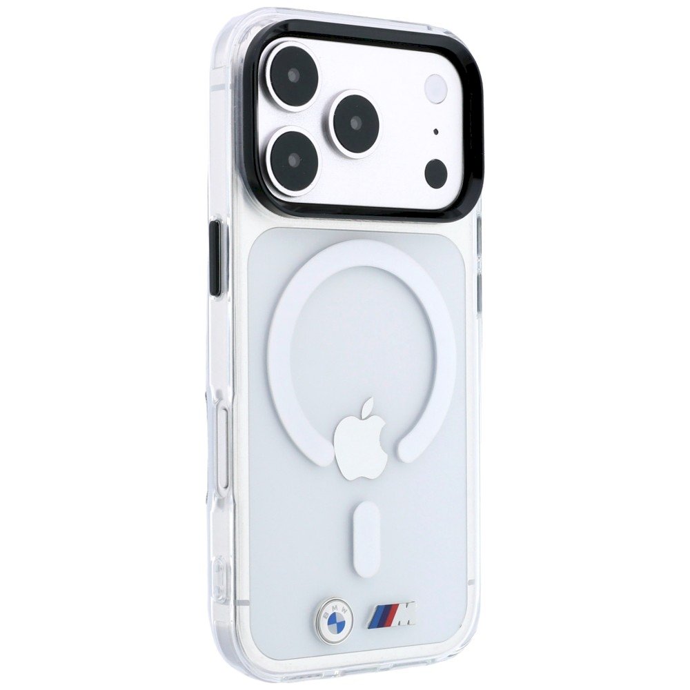 BMW M Case IML Glossy Metal Logo & Trims MagSafe Aizsargapvalks priekš iPhone 18 Pro Max / caurspīdīgs (BMHMP18X26HTGMILH)