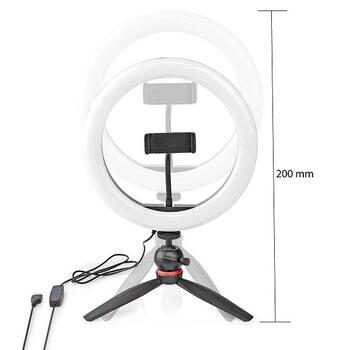 Nedis RLSTND100BK Selfie Кольцевая лампа 10 дюймов 2700 - 6700K (RLSTND100BK)