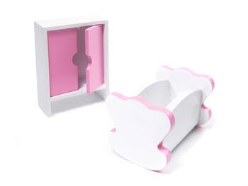 RoGer Деревянный Кукольный дом LED 70cm (RO-DOLL-HOUSE-PI)