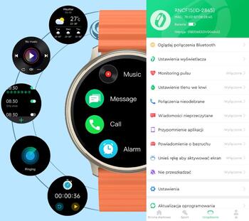 RUBICON Smartwatch Смарт-часы для женщин RNCF15 / титан/светлый латте (SMARUB260)