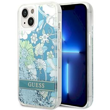Guess GUHCP14MLFLSN Flower Liquid Glitter Aizsargapvalks priekš iPhone 14 Plus / 15 Plus 6.7