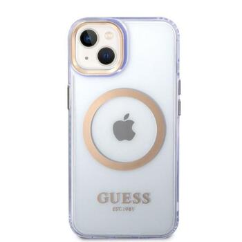 Guess GUHMP14SHTCMU Hardcase Gold Outline Translucent MagS Защитный чехол для iPhone 14 / 15 6.1