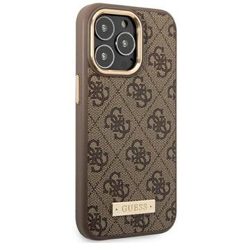 Guess GUHMP14LU4GPRW Hardcase 4G Logo Plate MagSafe Защитный чехол для iPhone 14 Pro 6,1