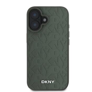 DKNY PU Leather Grid Pattern Magsafe Case Чехол для Apple iPhone 16 (DKHMP16SPSGPHMN)