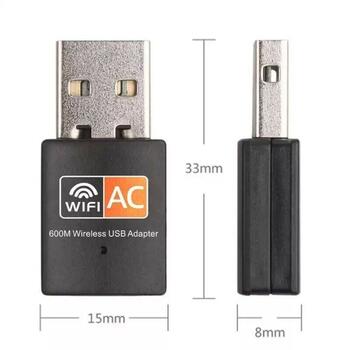 RoGer USB WiFi Dual Band Adapter 802.11ac / 600mbps / RTL8811cu (RO-WIFI600AC2.0)