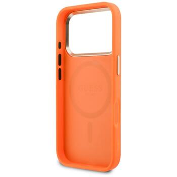 Case Guess Perforated 4G MagSafe Aizsargapvalks priekš iPhone 17 Pro Max / oranžs (GUHMP17X5PG4SRGO)
