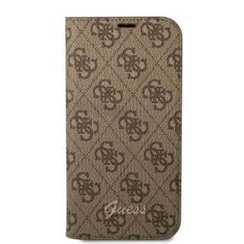 Guess GUBKP14XHG4SHW Book 4G Vintage Gold Logo Aizsargapvalks priekš iPhone 14 Pro Max 6,7