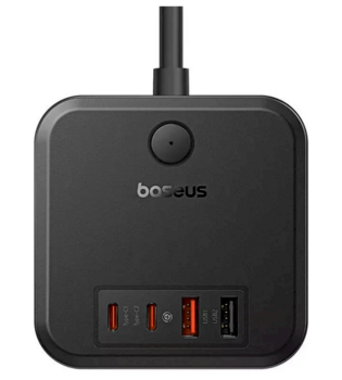 Baseus PowerCombo Cube Cетевой удлинитель 3AC+2U+2C (E00066400117-00)