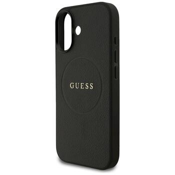 Guess Grained Ring MagSafe Защитный чехол для iPhone 17 / чёрный (GUHMP17SPGHSMMK)