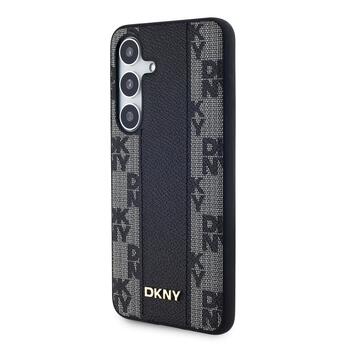 DKNY PU Leather Checkered Pattern MagSafe Case Защитный чехол для Samsung Galaxy S24 / чёрный (DKHMS24SPCPVSLK)