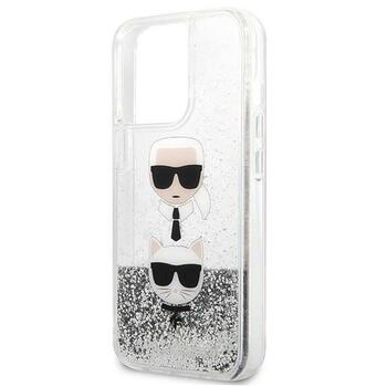Karl Lagerfeld KLHCP13LKICGLS hardcase Liquid Glitter Karl&Cho Aizsargapvalks priekš iPhone 13 Pro / 13 6,1