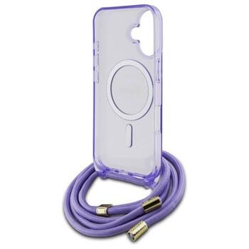 Guess GUHMP16SHCTSGNSU Crossbody Cord Script MagSafe Защитный чехол для iPhone 16 6.1