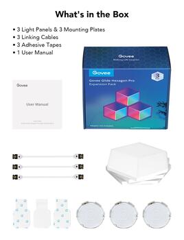 Govee B6066 Hexa Pro RGBIC LED Smart Panel Bluetooth / Wi-Fi / 10pcs (H6066302)